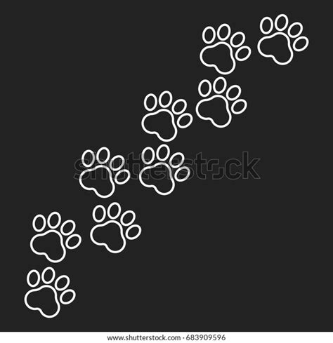 Paw Print Vector Icon Line Style Stock Vector (Royalty Free) 683909596 | Shutterstock