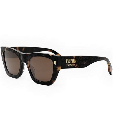 FENDI Women's FENDI Roma 53mm Havana Rectangle Sunglasses | Dillard's