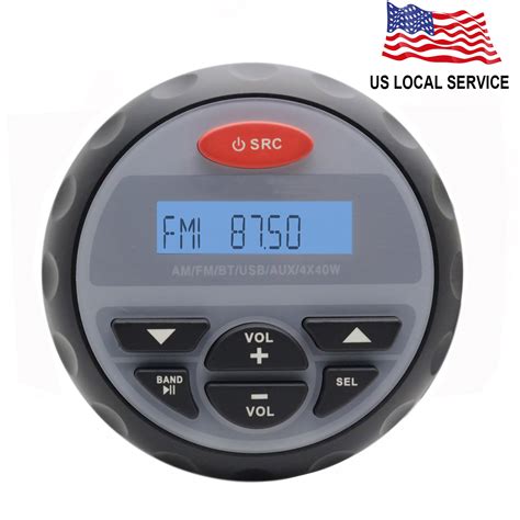 Marine Gauge Radio Boat FM AM Audio Bluetooth Stereo ATV+Marine ...