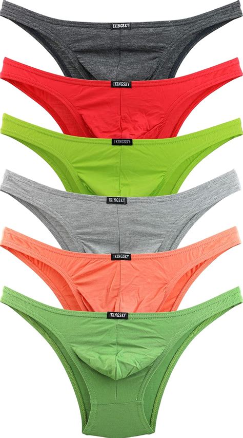 Ikingsky Men S Sexy Brazilian Underwear Modal Half Back Coverage Bikini Panties X Large 6 Pack