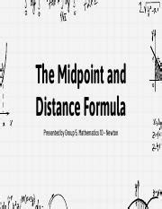 Mastering The Midpoint And Distance Formulas Examples And Course Hero