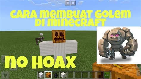 Cara Membuat Golem Di Minecraft Sangat Mudah YouTube