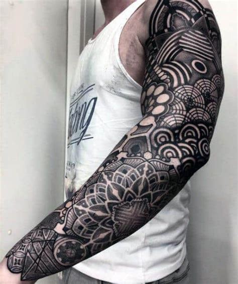 All Black Tattoos For Men Blackout Design Ideas