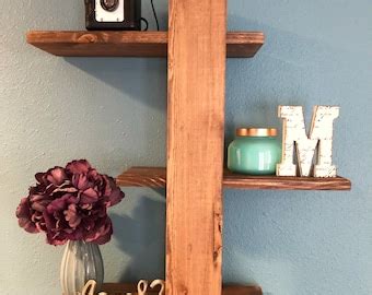 Rustic Hanging Ladder Shelfmultiple Colorsfree Shipping Etsy