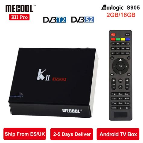 MECOOL DVB T2 Android TV Box 4K KII Pro 2GB 16GB DVB S2 Amlogic S905