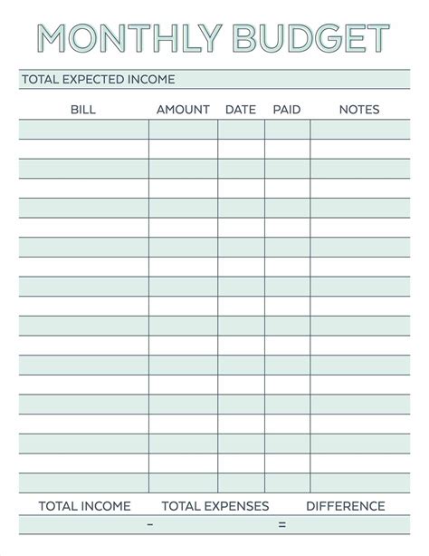 Free Monthly Budget Templates Smartsheet Free Printable Monthly