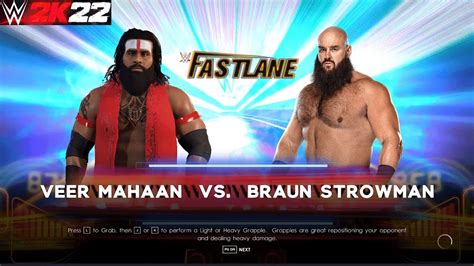 Veer Mahaan Vs Braun Strowman WWE 2K22 Match YouTube