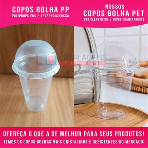 50un Copo Pet Descartável E Tampa Bolha Sem Furo 380ml 400ml MercadoLivre