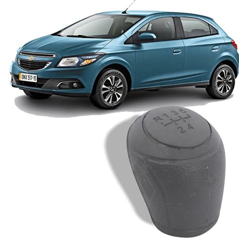 Bola de Câmbio Manopla Onix Prisma Spin Cobalt Sonic 2013 a 2020 Cinza