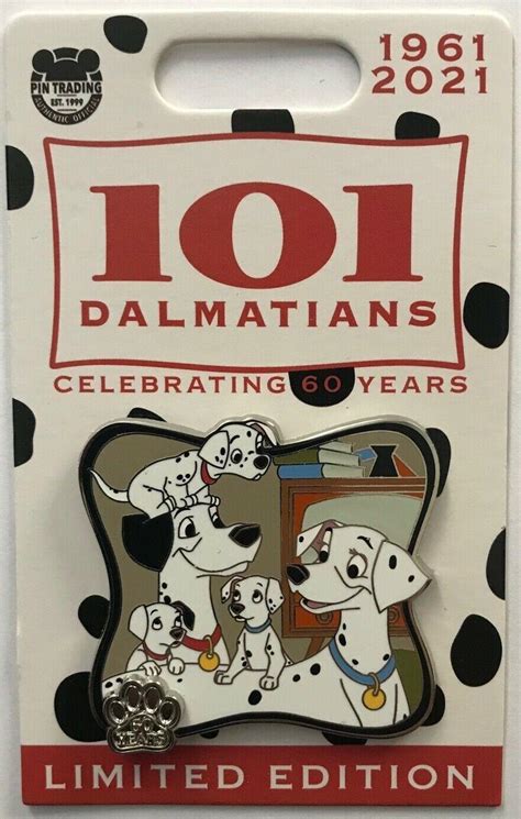 Disney Parks 2021 101 Dalmatians 60th Anniversary Pongo And Perdita Le Pin 3904525485