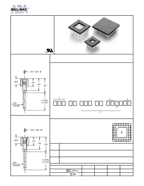 523 93 135 14 05101 PDF资料下载 1 1 页 PGA135 IC SOCKET