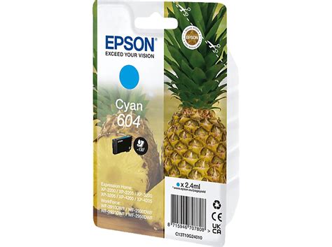 EPSON 604 Singlepack Tintenpatrone Cyan C13T10G24010 Druckerpatronen