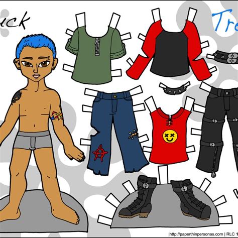 Rocking Punk Paper Doll Designs