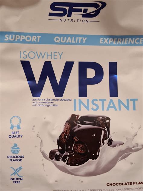 WPI Isowhey Instant Chocolate Flavour SFD Nutrition Kalorie KJ A