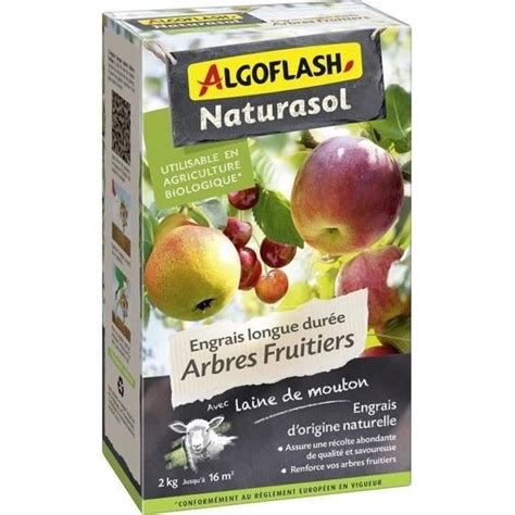 Engrais Longue Dur E Arbres Fruitiers Algoflash Naturasol Kg