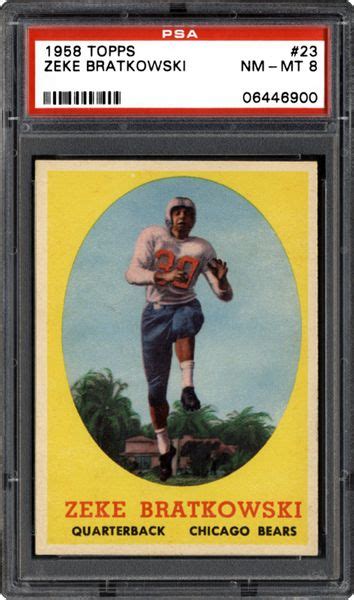 1958 Topps Zeke Bratkowski | PSA CardFacts®