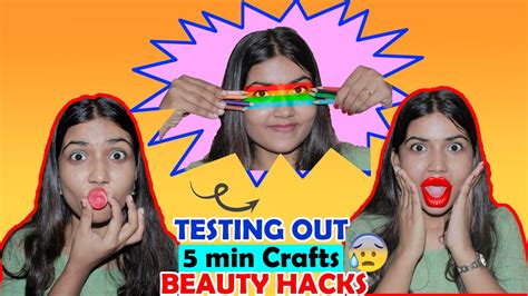 Testing Out Viral Beauty Hacks By 5 Minute Crafts Gone Wrong😭