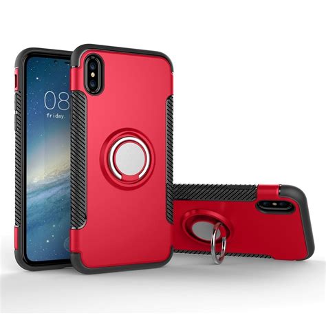 Mobigear Armor Ring Apple IPhone X Hoesje Hardcase Backcover Shockproof