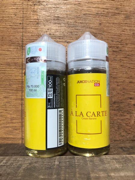 Jual Liquid Ala Carte Rasa Cream Banana 3mg 6mg 100ml Vape Vapor