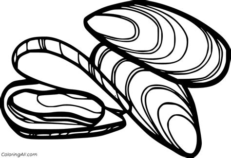 Mussel Coloring Pages 7 Free Printables Coloringall