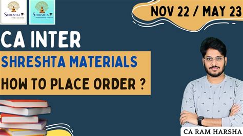 GET SHRESHTA MATERIALS CA INTER NOV 2022 MAY 2023 READ