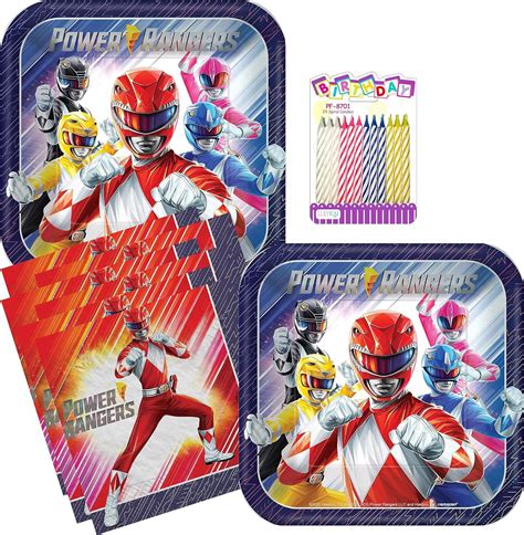 Power Rangers Paquete De Suministros Para Fiestas Sirve Platos De