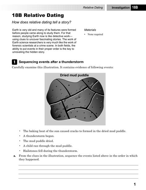 Relative Dating Worksheet 16 Answer Key