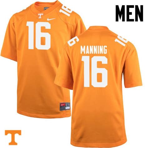 16 Peyton Manning Ut Men Embroidery Jersey Orange Peyton Manning