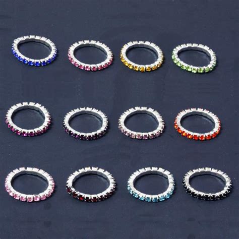 Berkeley Beauty Company Inc Elastic Rhinestone Toe Ring 12 Colors