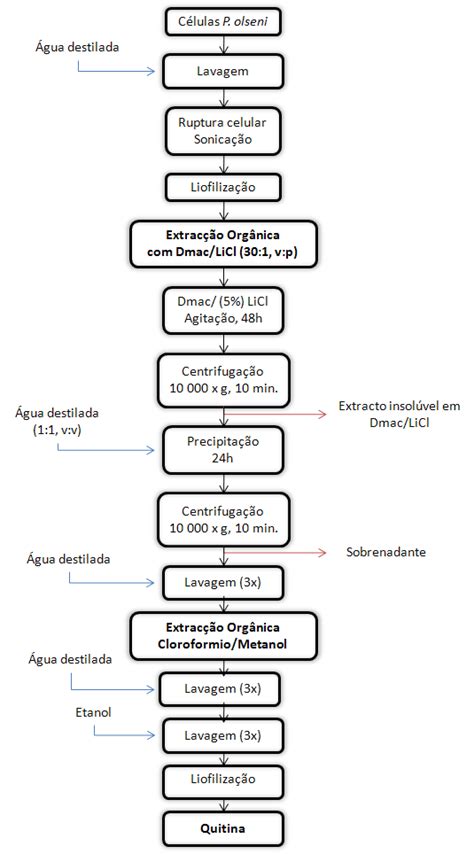 Representa O Esquem Tica Da Extrac O De Quitina De P Olseni Pelo