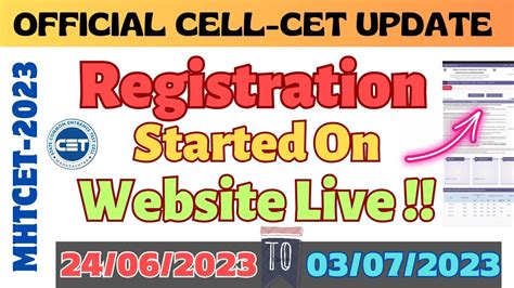 Official Update From CET CELL Registration Started ON Website