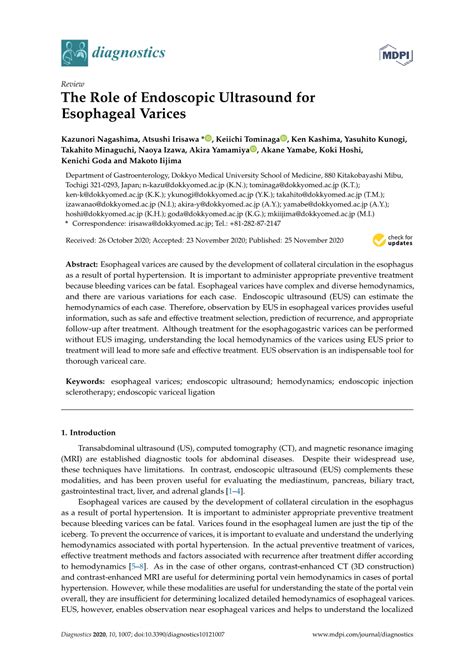 The Role Of Endoscopic Ultrasound For Esophageal Varices Docslib