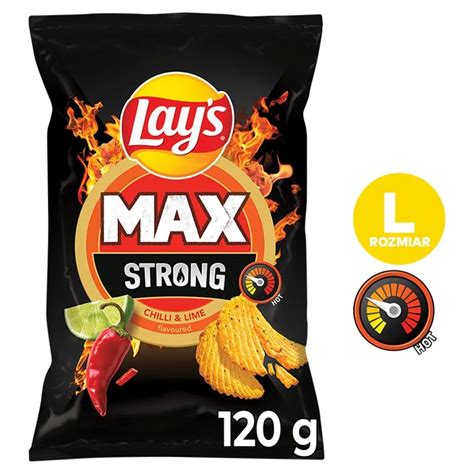 Lay S Max Strong Chipsy Ziemniaczane Karbowane O Smaku Ostrego Chilli I