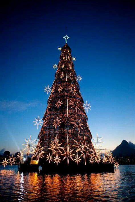 World's largest floating Christmas Tree. Rio De Janeiro in 2023 | Cardboard christmas tree ...