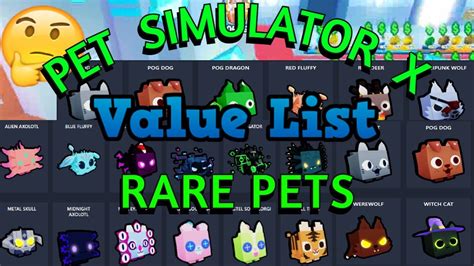 Pet Sim X Value Chart 2024 Brit Marney