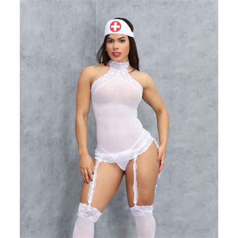 Fantasia Feminina Enfermeira Médica Lingerie Completa Shopee Brasil