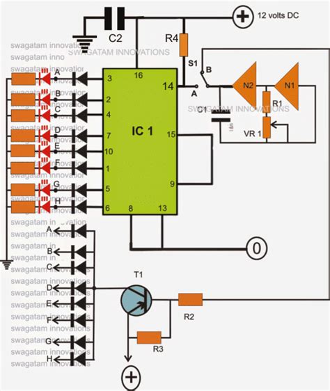 Simple Led Chaser Circuit Diagrams Explained Knight Rider Scanner