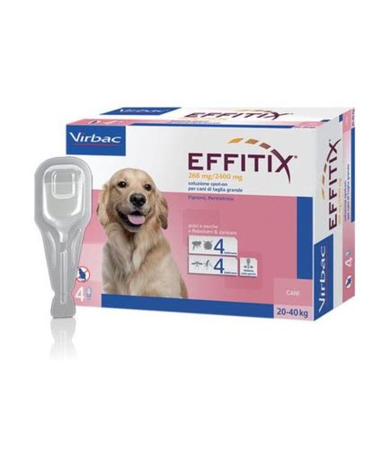 VIRBAC EFFITIX SPOT ON 4 PIPETTE 20 40 KG