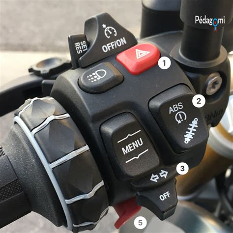 Les différentes commandes d une moto