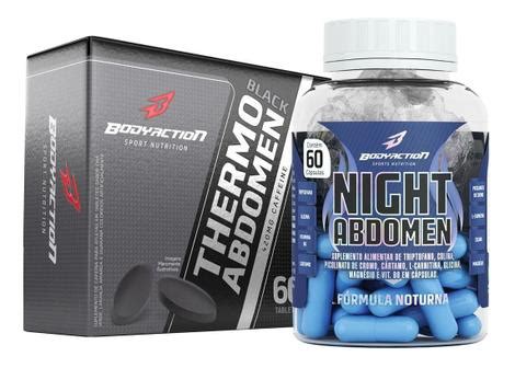 Kit Night Abdomen Thermo Abdomen Black Bodyaction Termogênico