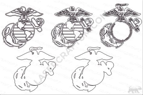 Us Marine Corps Logo Layered Design For Cutting Lasercraftum