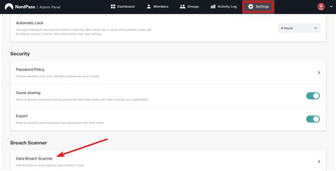How To Set Up Data Breach Scanner For Nordpass Business Nordpass