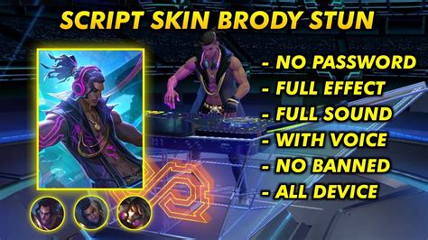 SCRIPT SKIN BRODY STUN NO PASSWORD FULL EFFECT SCRIPT SKIN MLBB YouTube