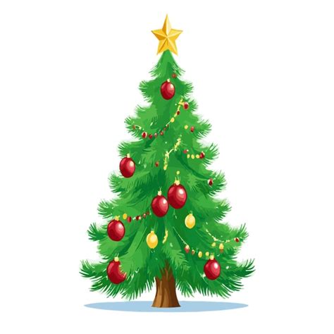 Premium Vector | Christmas tree vector on a white background