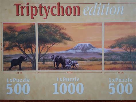 Puzzle Triptychon Edition Elefanten Am Kilimandscharo Kaufen Auf Ricardo