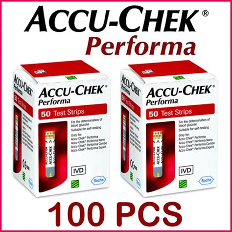 Qoo10 Accu Chek Performa 100 Pcs Roche Diabetic Diabetes Glucose Test