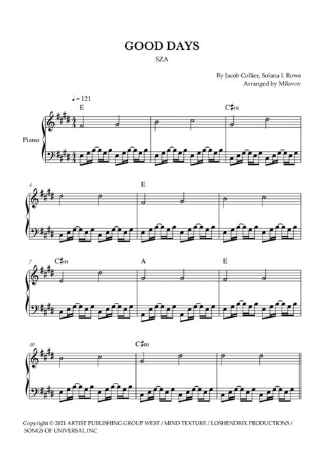 Good Days Piano Solo Digital Sheet Music Sheet Music Plus