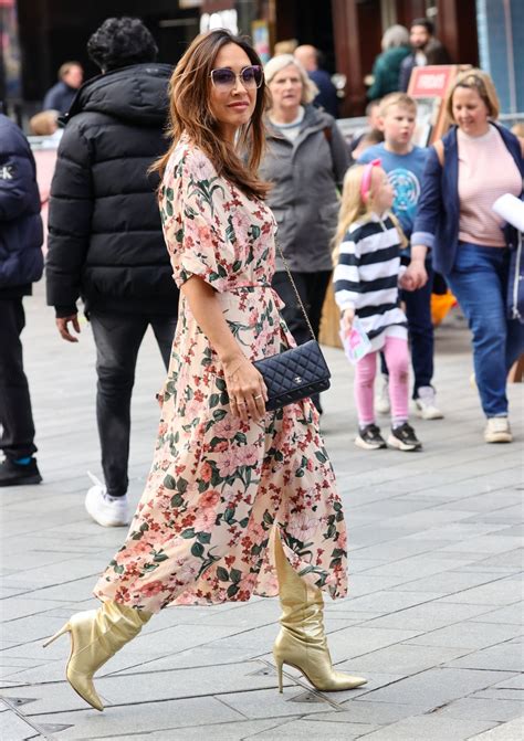 Myleene Klass In A Floral Split Dress Leaves Smooth Radio In London 04