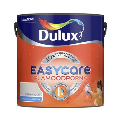 Dulux Easy Care L Solidny Szary Be Plamoodporna Matowa Farba