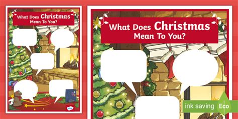 What Does Christmas Mean To You Display Poster Twinkl